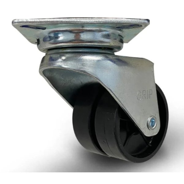 Grip 43055 100mm 70kg Grey Rubber Moulded Steel Core Swivel Castor
