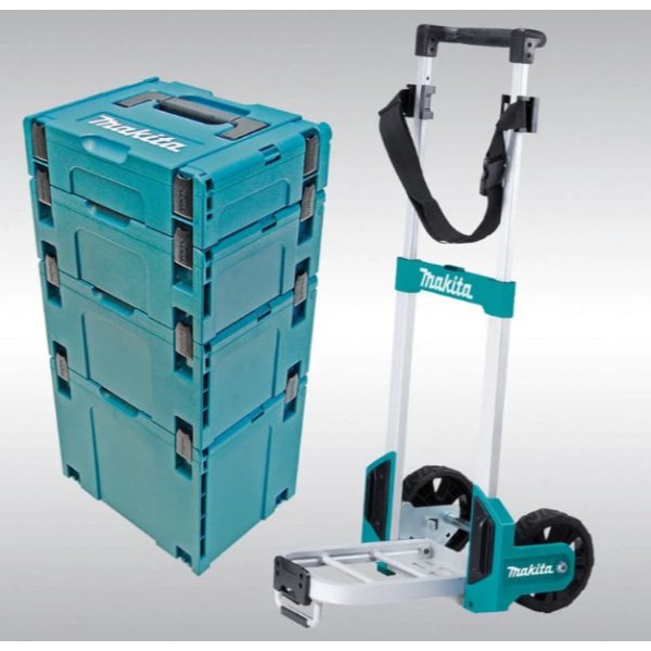 Makita MAKPACCOMBO1 4 Piece Makpac Connector System Tool Case Combo with Trolley